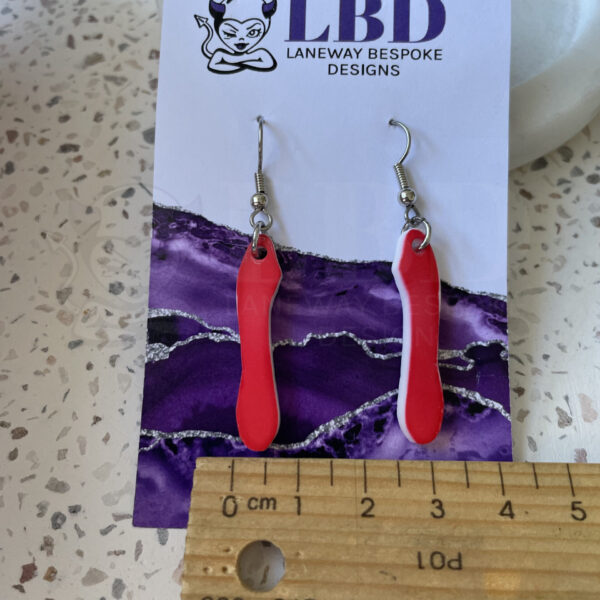 Red Dildo Earrings P/M - Image 5