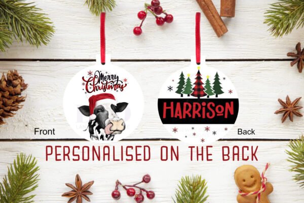 Cow Christmas Bauble - Image 3