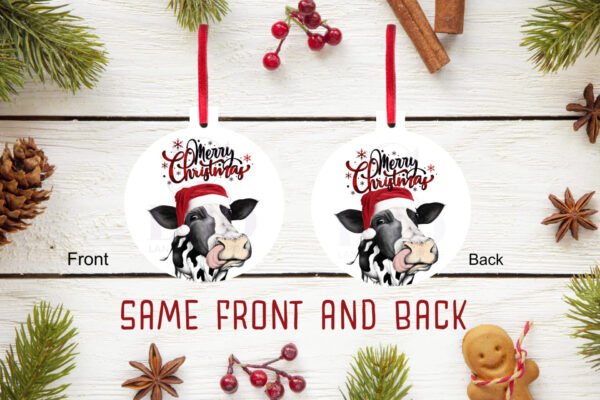 Cow Christmas Bauble - Image 4