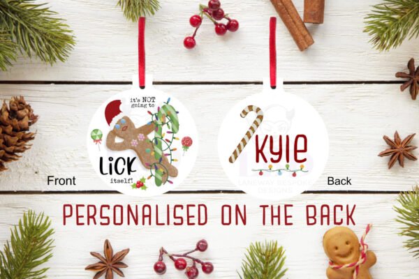 Lick itself Bauble Ornament - Image 3