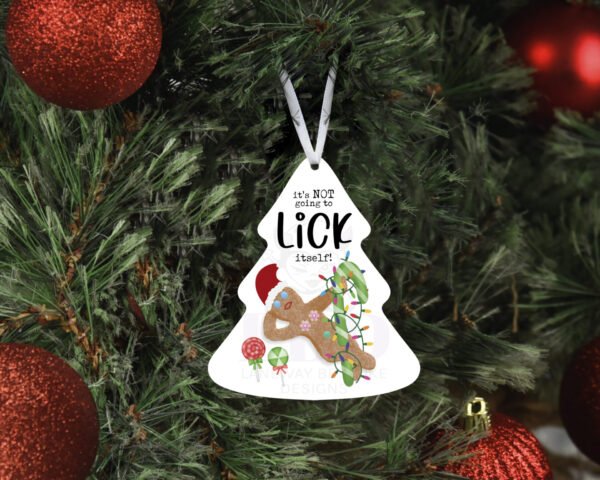 Lick itself Tree Xmas Ornament