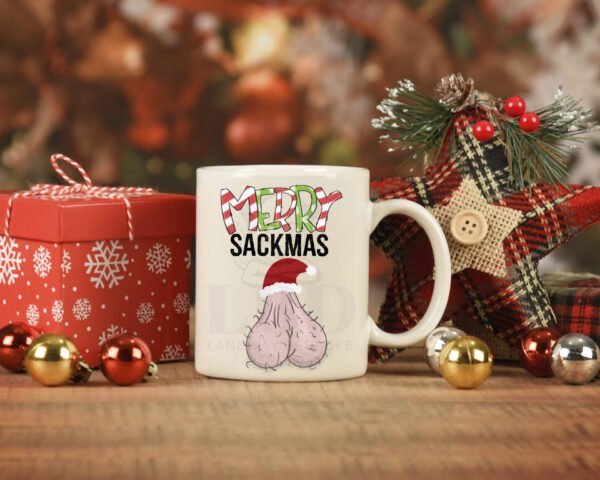 Merry Sackmas Ceramic Mug